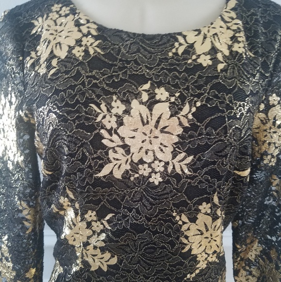 Gold and Black dress - Picture 3 of 5